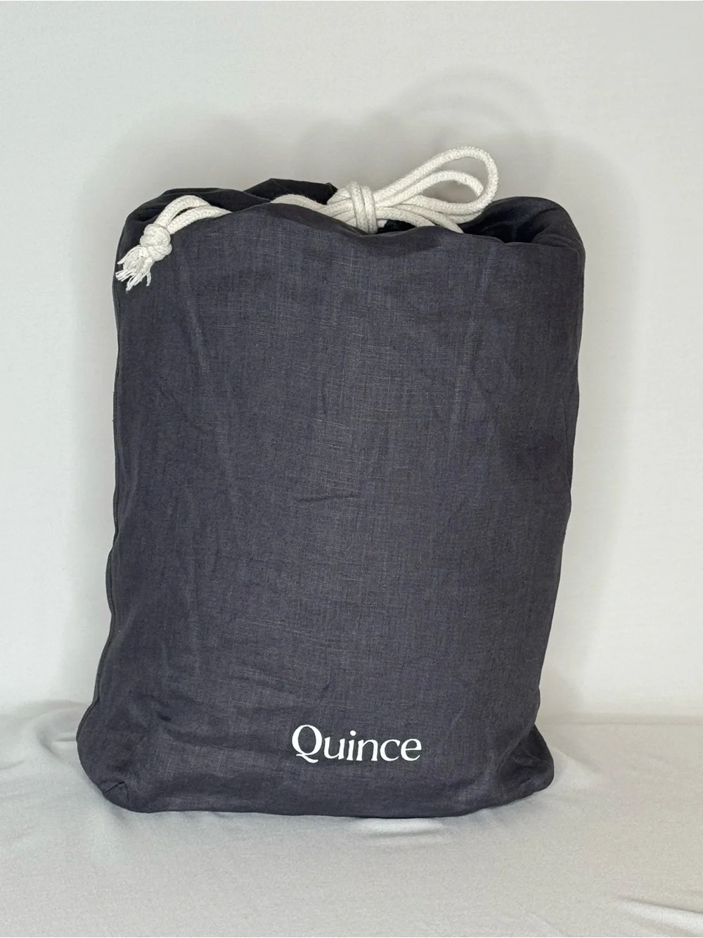Quince European Linen Duvet Cover Queen Charcoal Gray 100% Linen